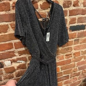 Glitter black and silver jumpsuit- it’s got POCKETS!
